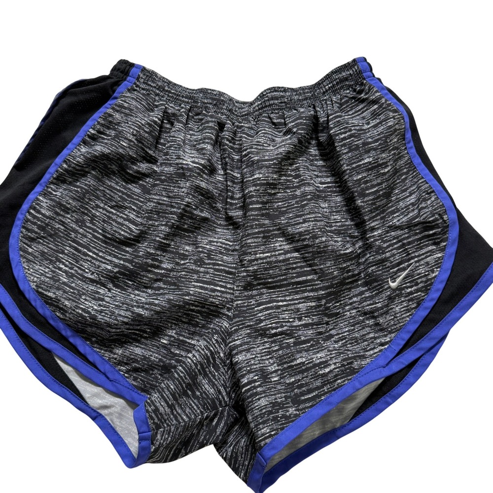 Nike Running Shorts Womens Small Black Gray Purple Dri-FIT Space Dye Athletic